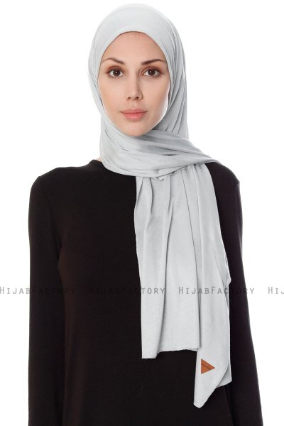 Seda - Hellgrau Jersey Hijab - Ecardin