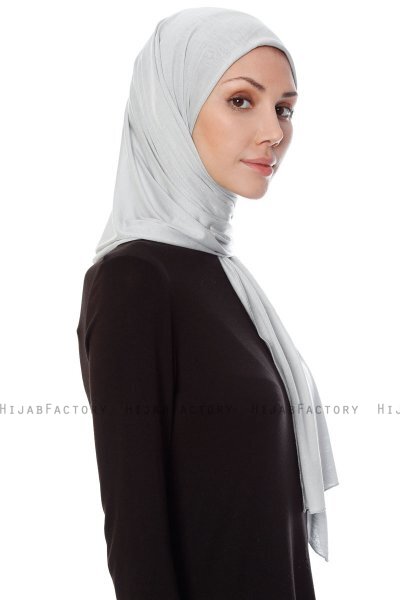 Seda - Hellgrau Jersey Hijab - Ecardin