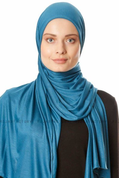 Seda - Benzinblau Jersey Hijab - Ecardin
