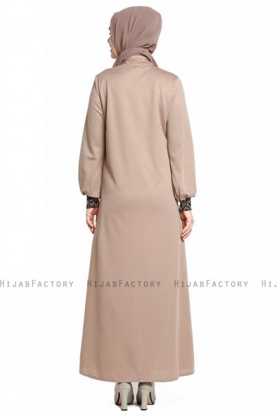 Selda - Taupe Abaya - Miss Cazibe