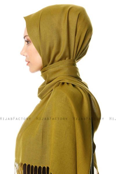 Selin - Olivgrün Pashmina Hijab - Özsoy