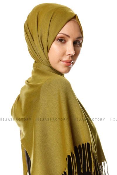Selin - Olivgrün Pashmina Hijab - Özsoy