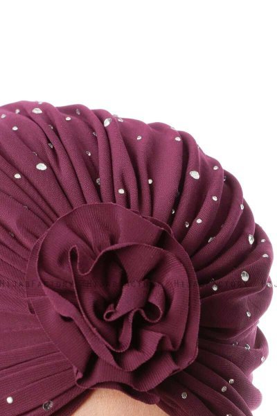 Shereen - Lila Crepe Chiffon Turban - Sehr-i Sal