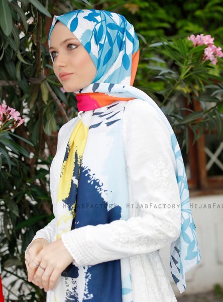 Yumna - Türkis Gemustertes Hijab