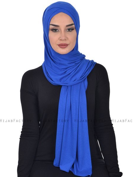 Sofia - Blau Baumwolle Praktisch Hijab