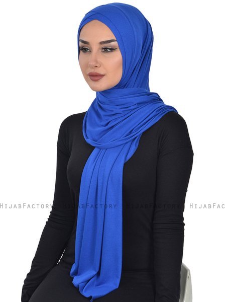 Sofia - Blau Baumwolle Praktisch Hijab