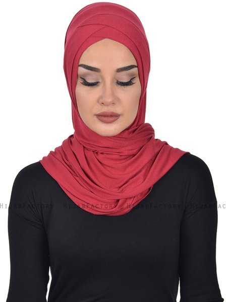 Sofia - Bordeaux Baumwolle Praktisch Hijab