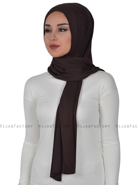 Sofia - Braun Baumwolle Praktisch Hijab
