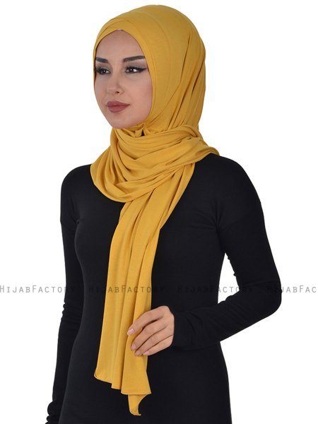 Sofia - Senf Baumwolle Praktisch Hijab