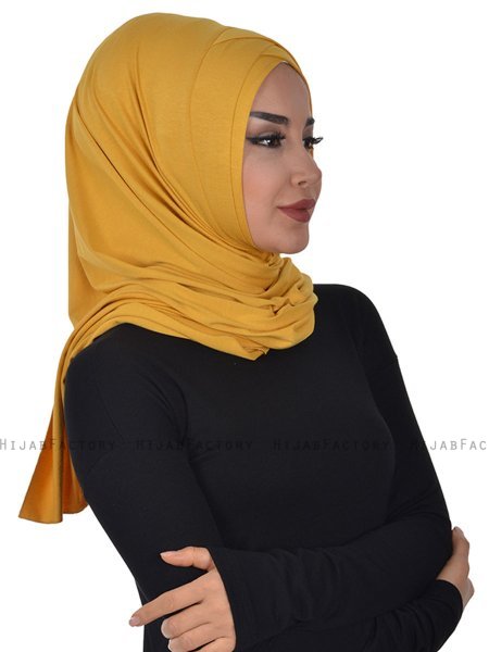Sofia - Senf Baumwolle Praktisch Hijab