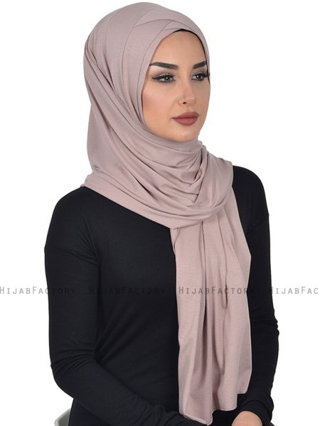 Sofia - Taupe Baumwolle Praktisch Hijab
