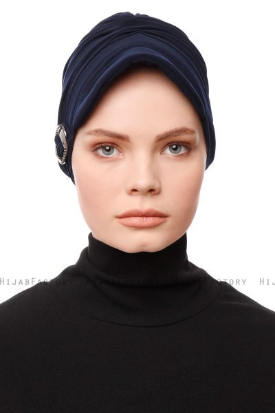 Sumeyye - Navy Blau Turban