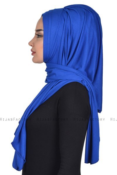 Tamara - Blau Baumwolle Praktisch Hijab