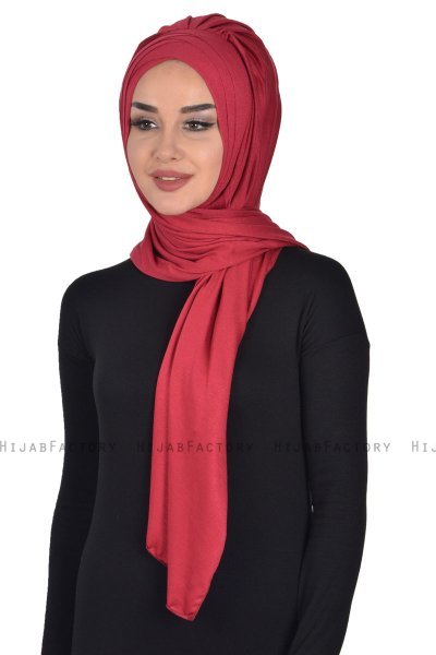 Tamara - Bordeaux Baumwolle Praktisch Hijab