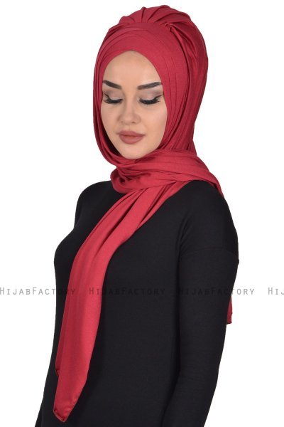 Tamara - Bordeaux Baumwolle Praktisch Hijab