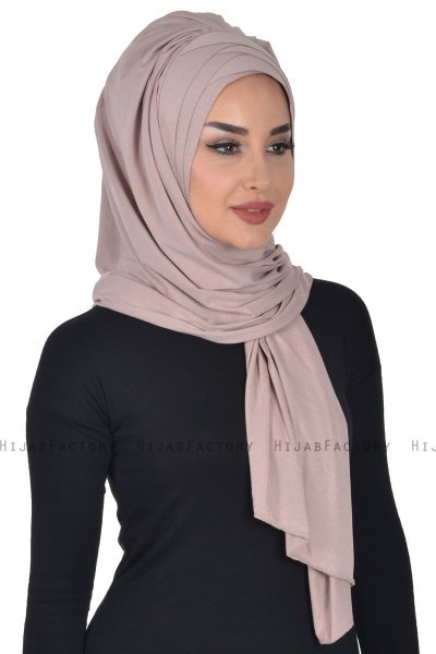 Tamara - Taupe Baumwolle Praktisch Hijab