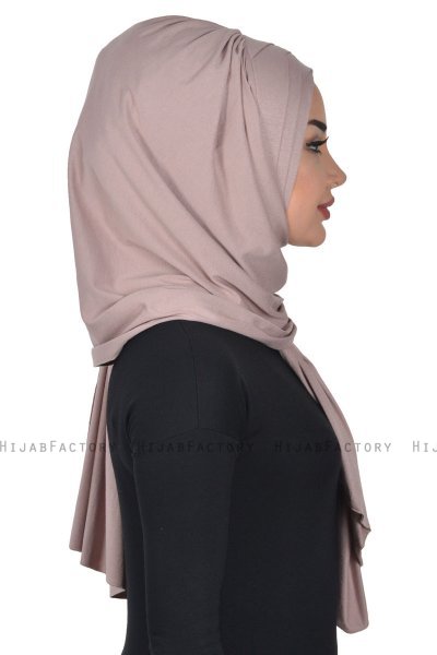 Tamara - Taupe Baumwolle Praktisch Hijab