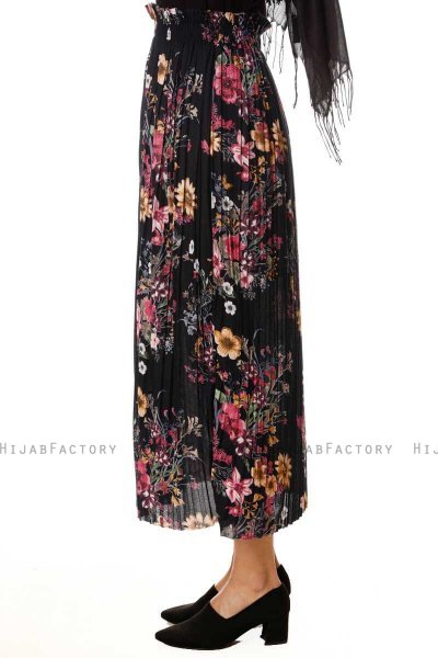 Yamina - Navy Blau Blumenrock - Burun