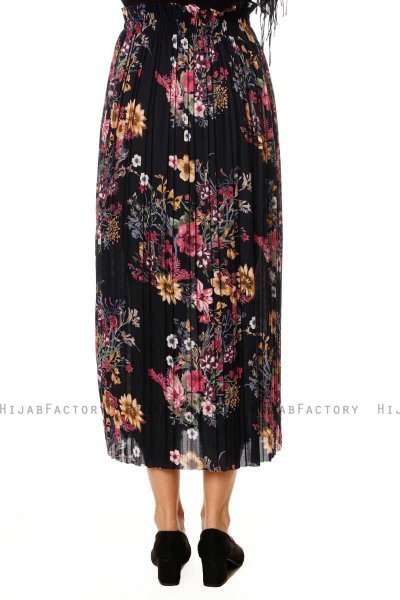 Yamina - Navy Blau Blumenrock - Burun
