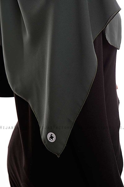 Yara - Khaki Praktisch Fertig Crepe Hijab