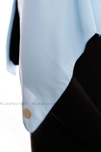 Yara - Hellblau Praktisch Fertig Crepe Hijab