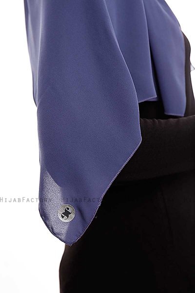 Yara - Royal Blue Praktisch Fertig Crepe Hijab