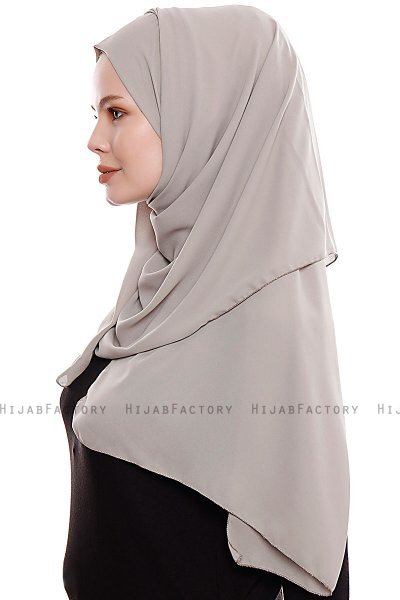 Yara - Sand Praktisch Fertig Crepe Hijab