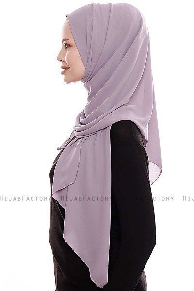 Yara - Steingrau Praktisch Fertig Crepe Hijab