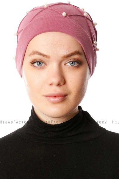 Yaren - Helles Lila Crepe Chiffon Turban - Sehr-i Sal