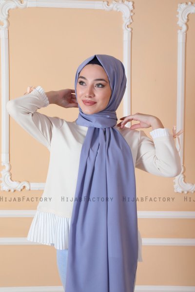 Zahra - Denim Krepp Hijab - Mirach