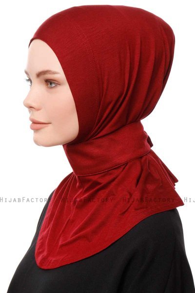 Zeliha - Bordeaux Praktisch Viscose Hijab
