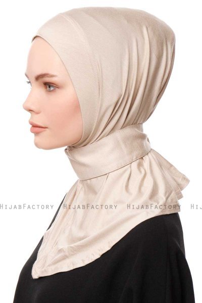 Zeliha - Helltaupe Praktisch Viscose Hijab