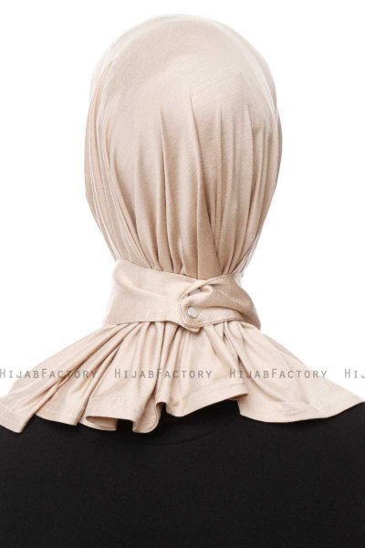 Zeliha - Helltaupe Praktisch Viscose Hijab