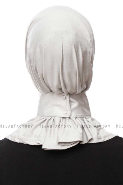Zeliha - Hellgrau Praktisch Viscose Hijab