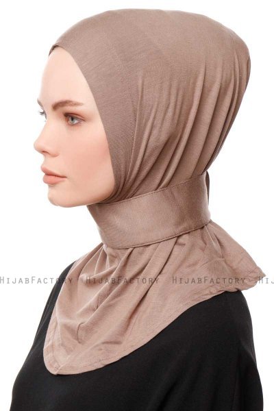 Zeliha - Dunkeltaupe Praktisch Viscose Hijab