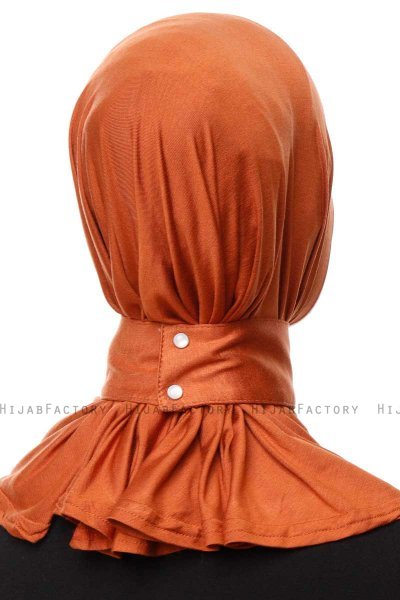 Zeliha - Ziegelrot Praktisch Viscose Hijab