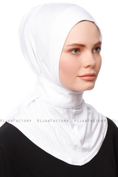 Zeliha - Weiß Praktisch Viscose Hijab