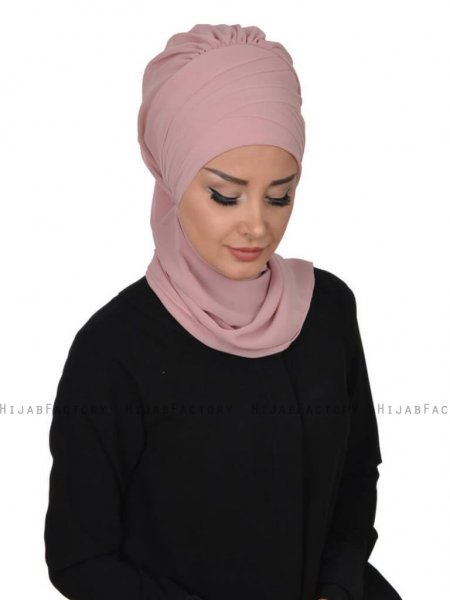 Zoe Gammelrosa Chiffon Turban Ayse Turban 322802d